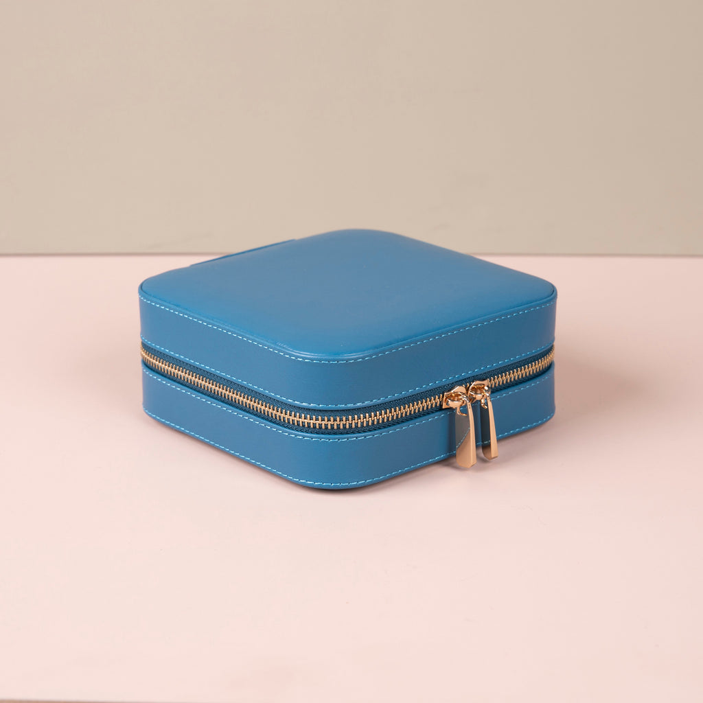 Luxury Travel Jewelry Box – Blue - Palermo