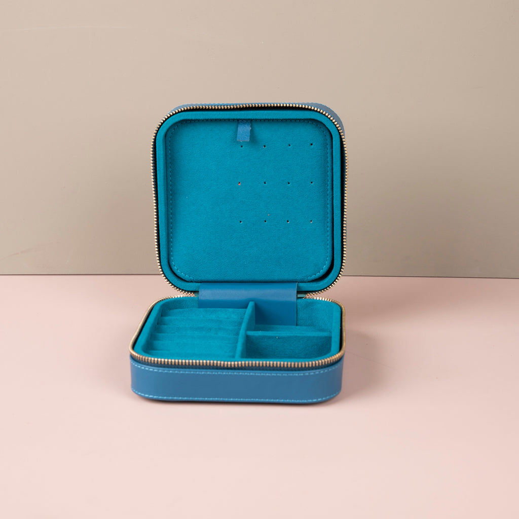 Luxury Travel Jewelry Box – Blue - Palermo