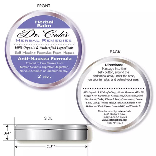 05 - Dr. Cole's Organic Anti-Nausea Herbal Balm