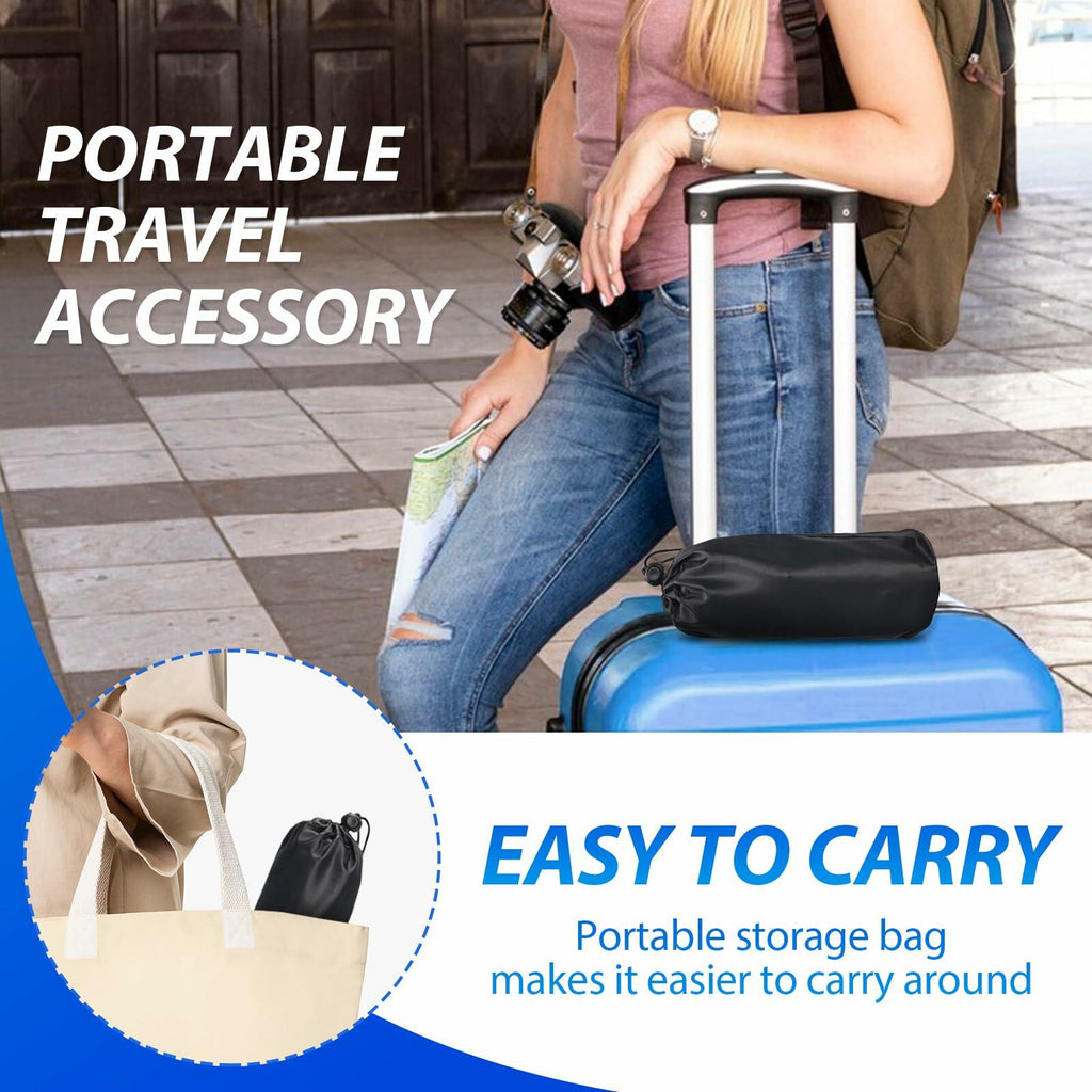 GEVORT Airplane Foot Hammock Travel Footrest Adjustable Portable Black