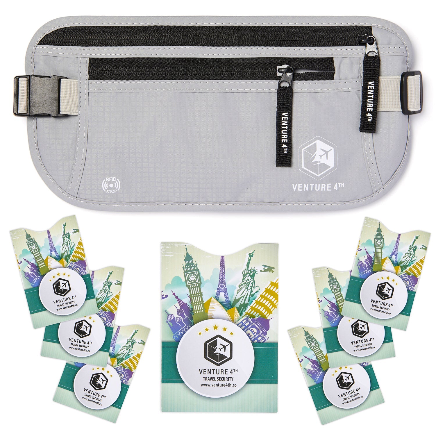 Travel Money Belt + RFID Sleeves
